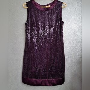 Fashion Spy Purple Sequin Party Dress Size M
